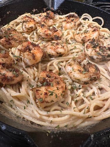 Creamy Garlic Butter Shrimp Pasta recipe