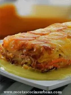 Potato and Carrot Casserole with Leek Sauce recipe