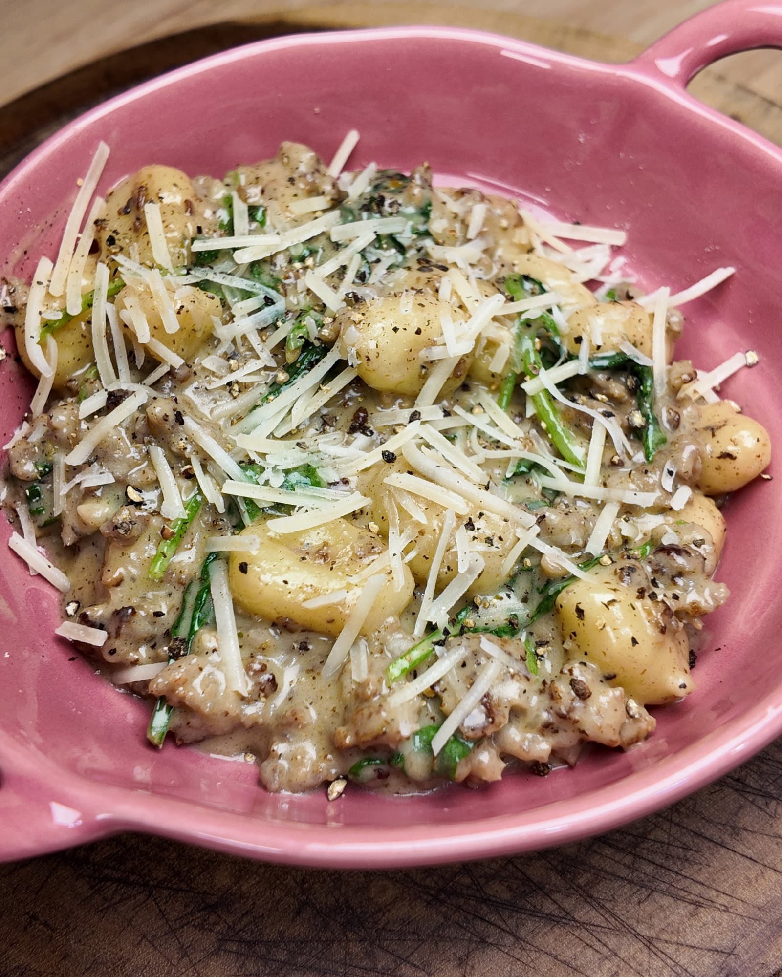 One-Pan Creamy Garlic Italian Sausage & Gnocchi recipe
