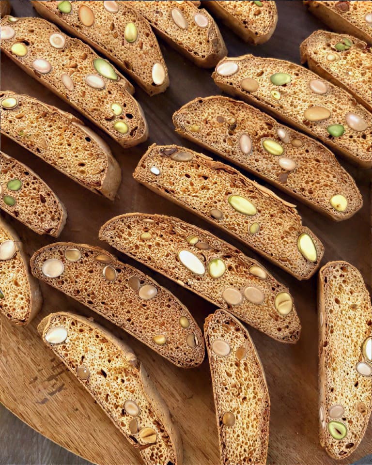 Gluten Free Cantucci with Almonds and Pistachios recipe