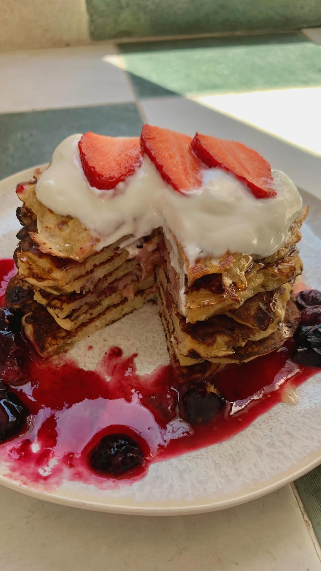Gluten-Free Strawberry Banana Pancakes recipe