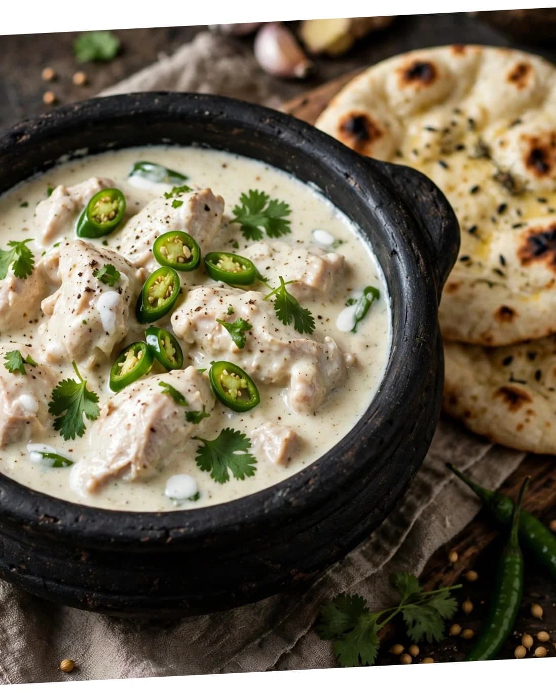 Creamy White Chicken Handi recipe