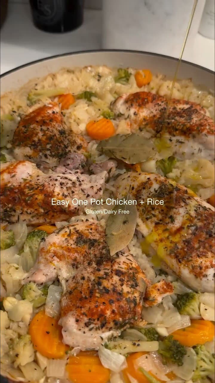 GF/DF Easy One Pot Chicken and Rice recipe