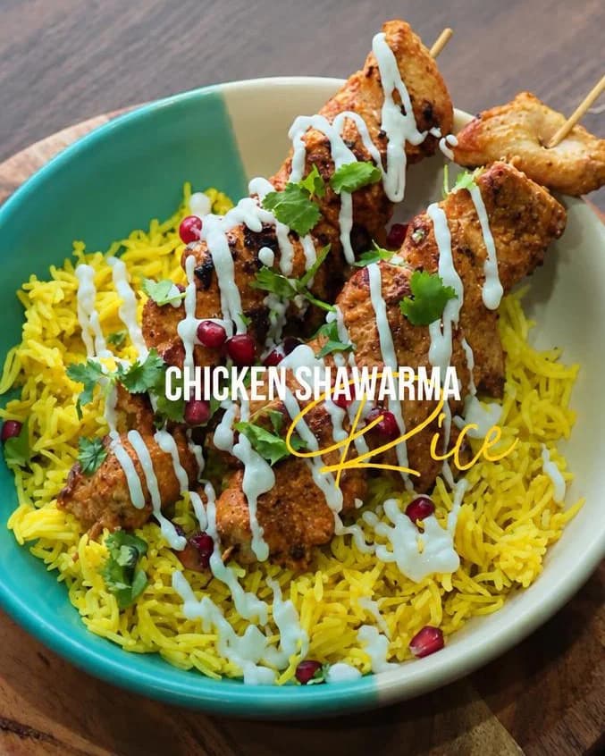 Chicken Shawarma with Turmeric Rice recipe