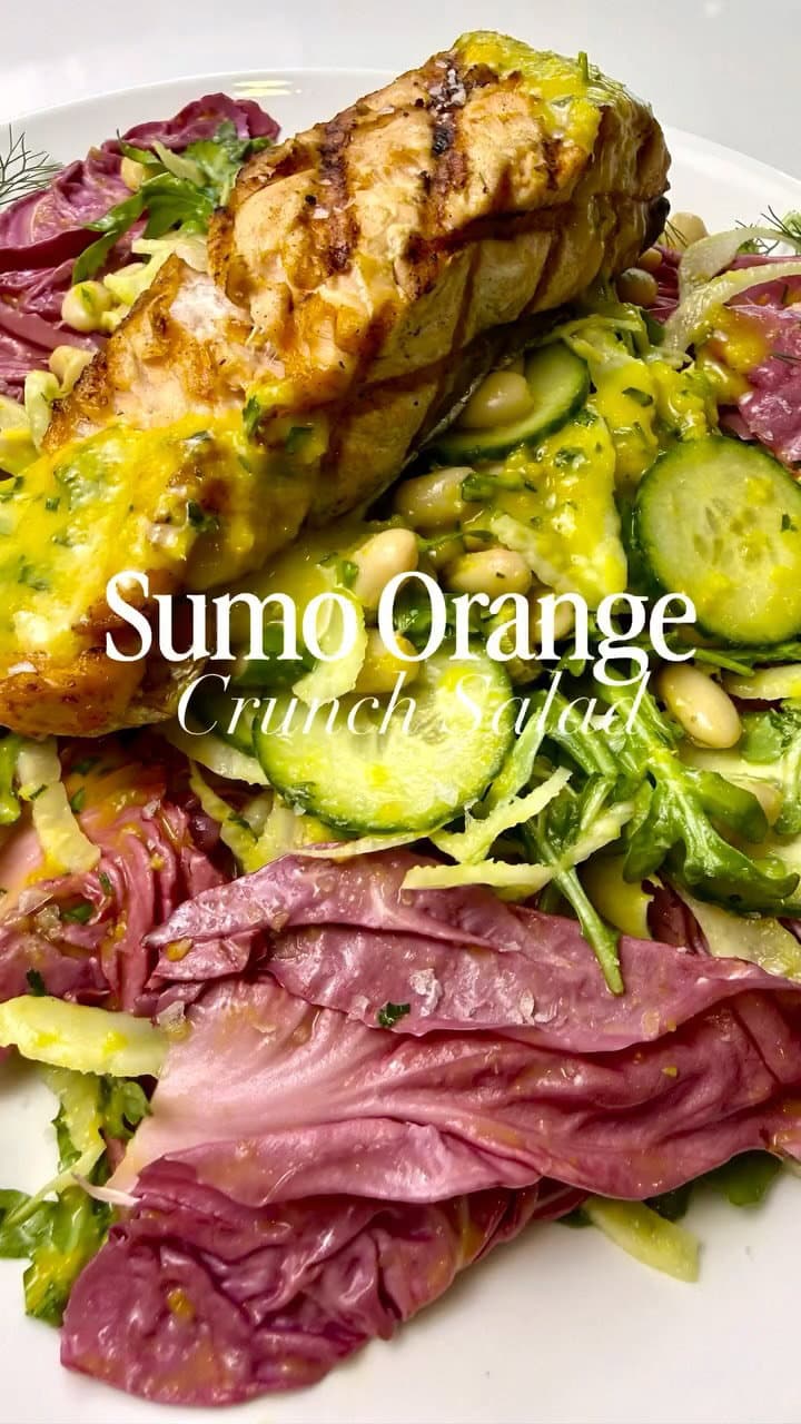 Sunshine Crunch Radicchio Salad with Sumo Orange Miso Magic recipe