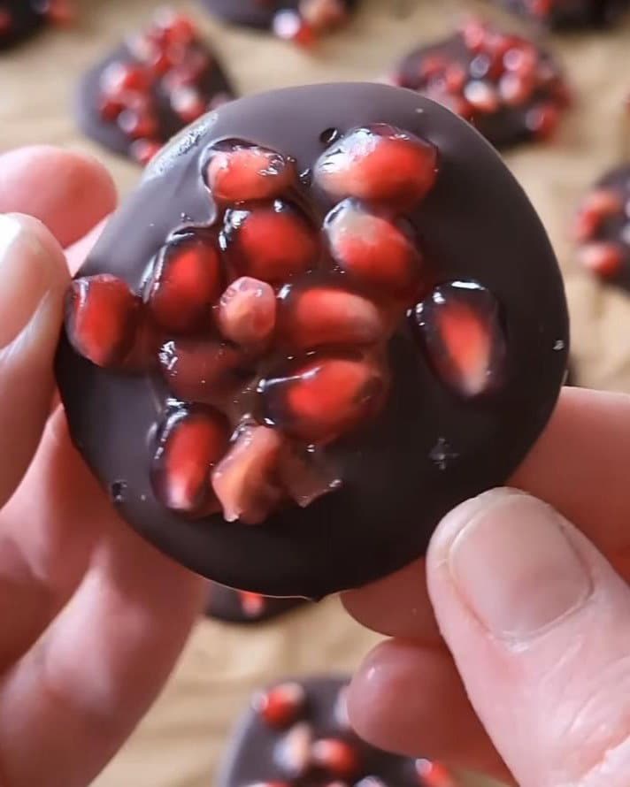 Pomegranate Choc Drops recipe