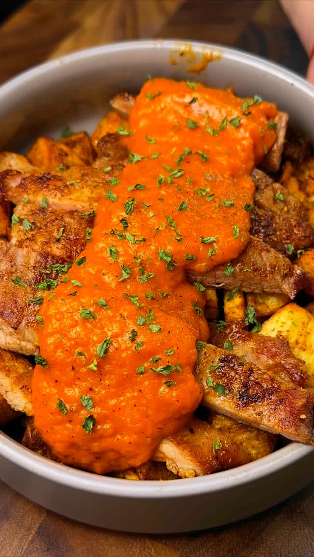 Patatas Bravas with Ibérico recipe