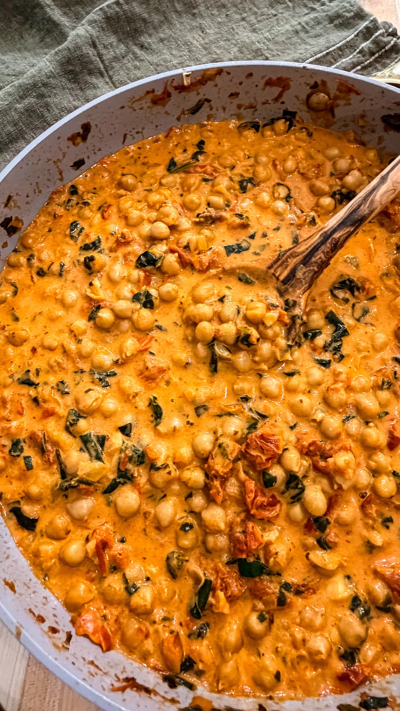 Marry Me Chickpea and Spinach Skillet recipe
