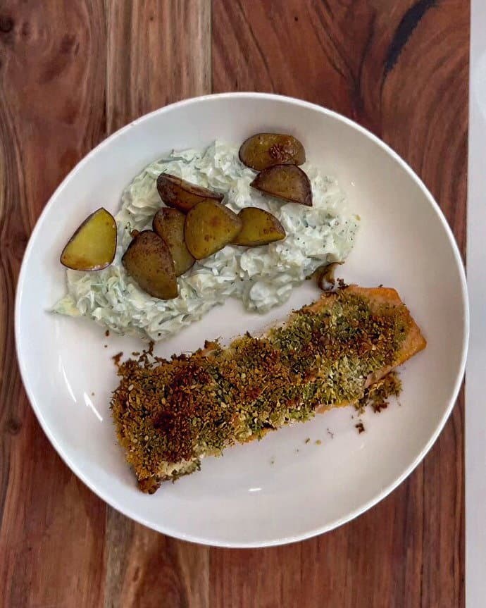Salmon with Panko Crust recipe