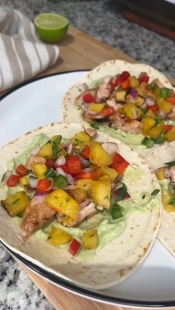 Grilled Teriyaki Chicken & Pineapple Salsa Tacos recipe