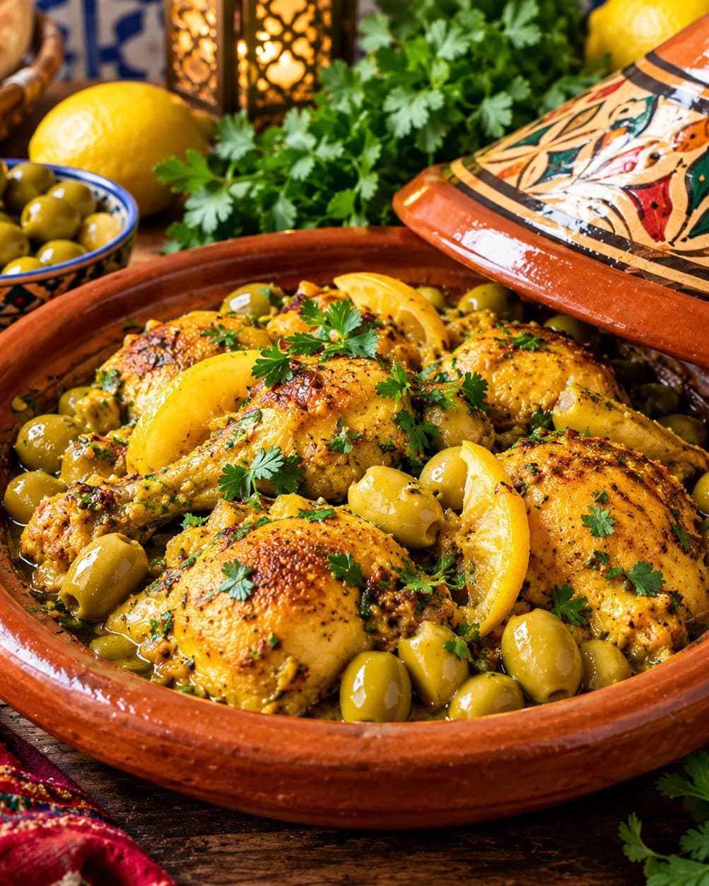 Moroccan Chicken Tagine with Olives & Preserved Lemon recipe