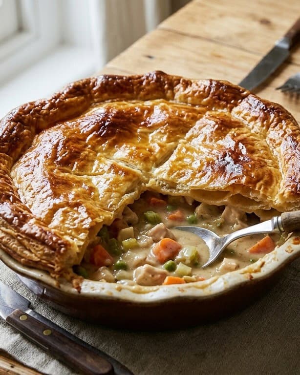Creamy Chicken Pot Pie with Puff Pastry recipe