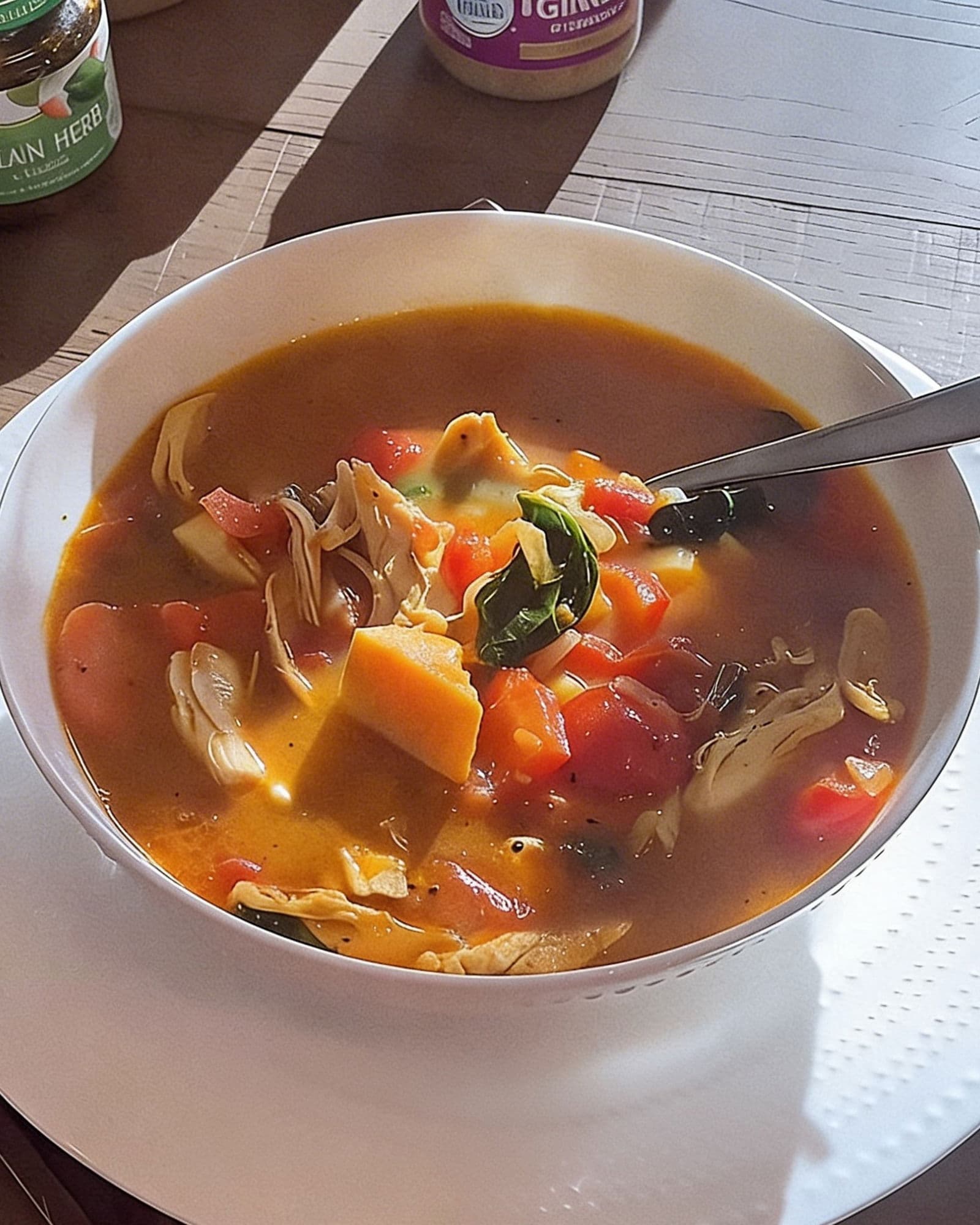 Moroccan-Inspired Chicken and Vegetable Soup recipe