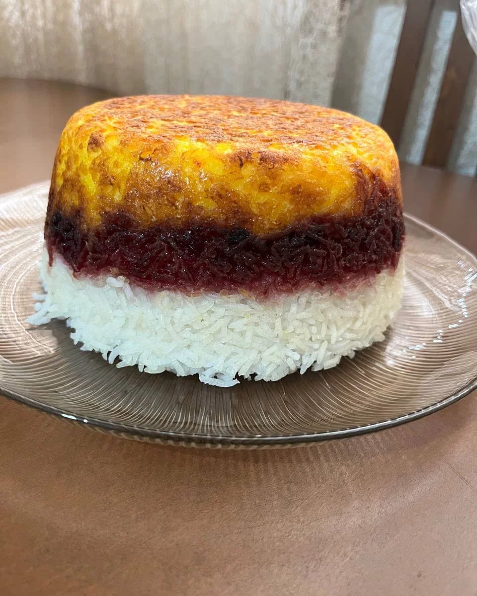 Sour Cherry Chicken Tahchin recipe