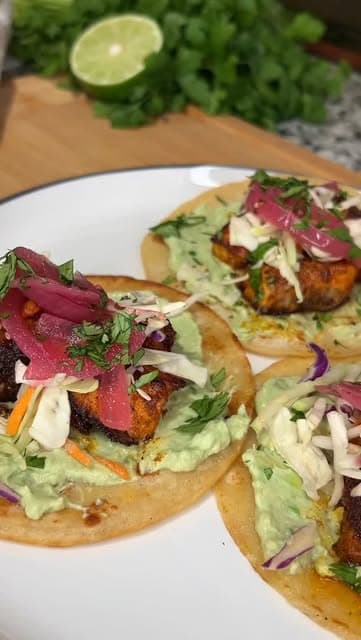 Seared Salmon Tacos recipe