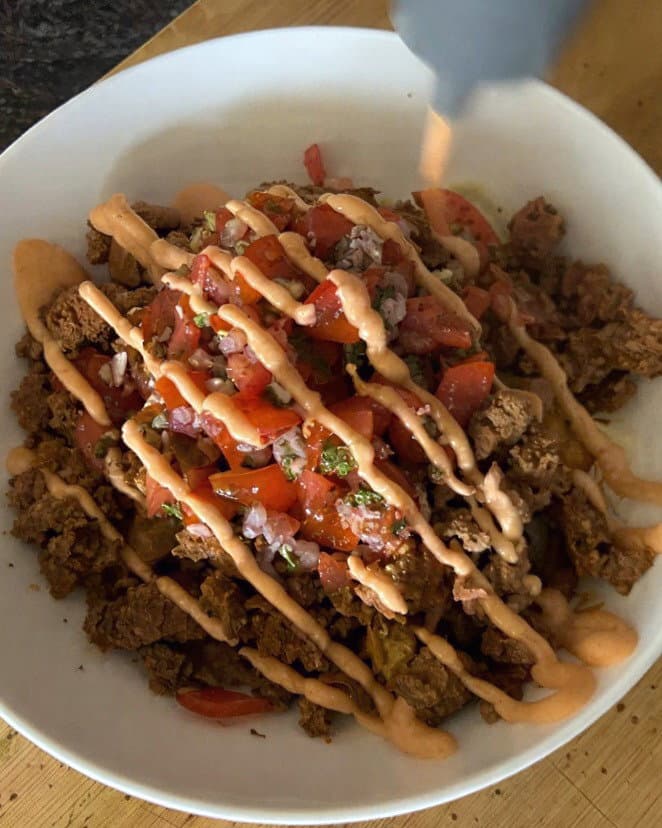 Cheesy Beef Loaded Potato Bowl recipe