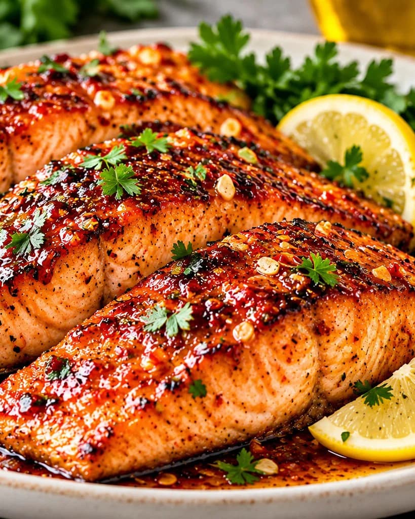 Hot Honey–Glazed Salmon recipe