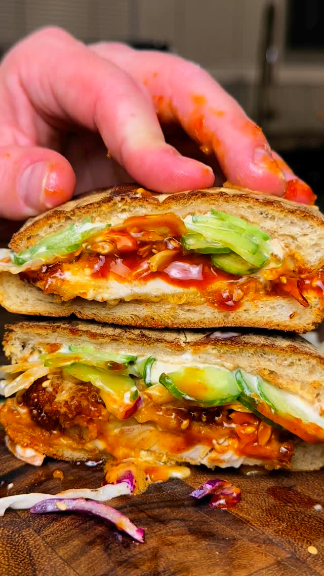 Gochujang Air-Fried Chicken Sandwich recipe