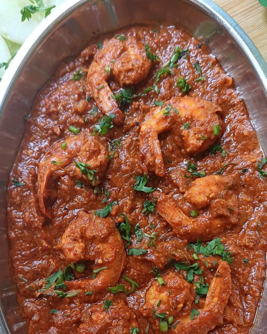 Prawns Vindaloo (Goan Style Tangy & Spicy Prawn Curry) recipe