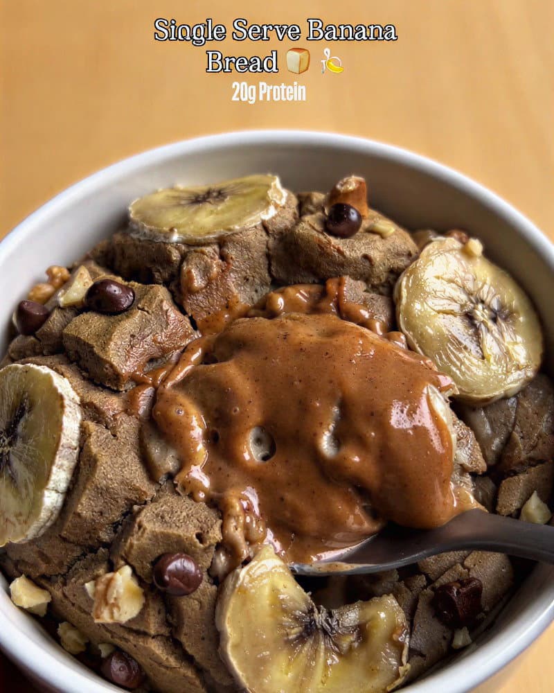 Single-Serve Protein Banana Bread Bowl recipe
