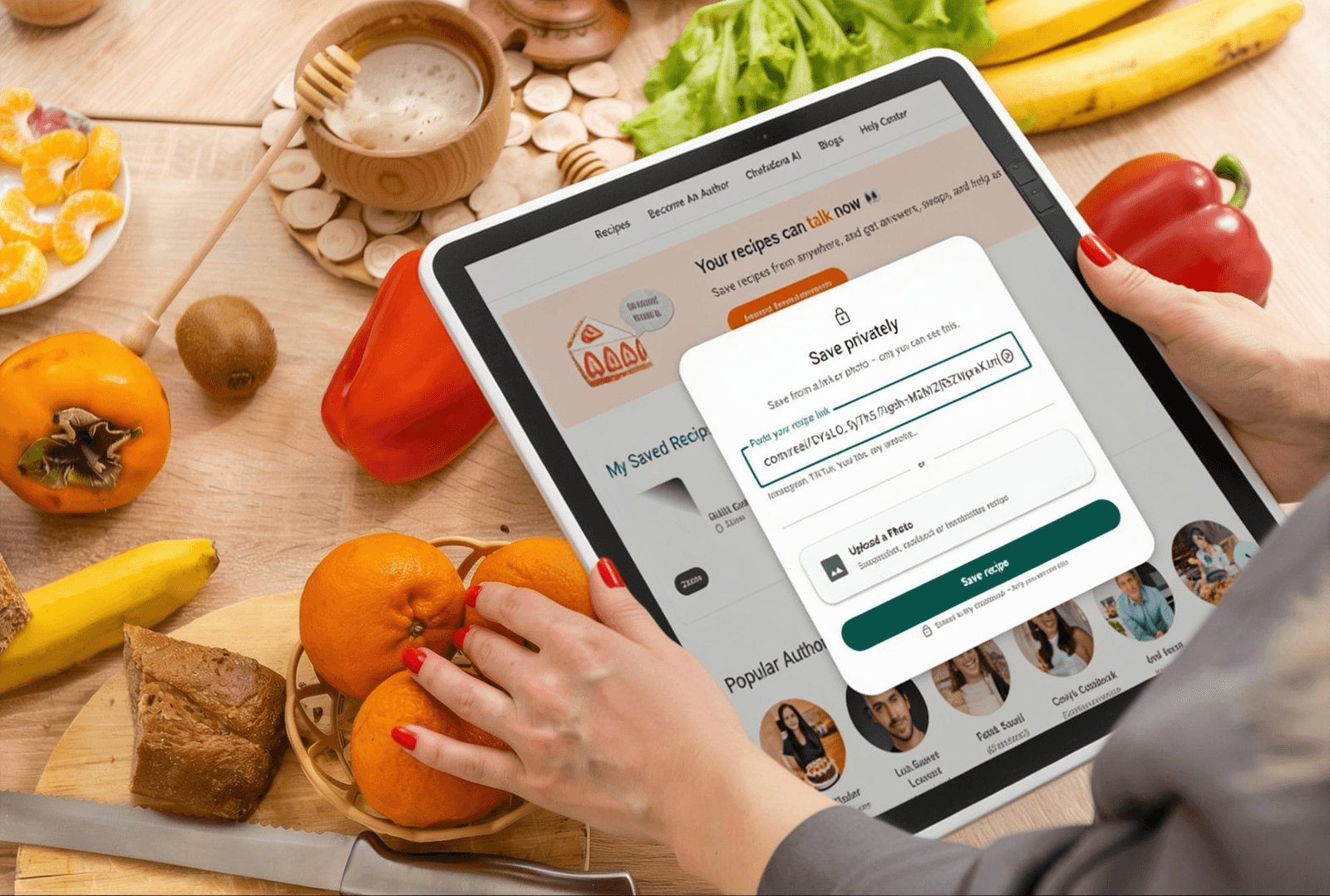 Recipe import feature of Chefadora to import recipes from websites.