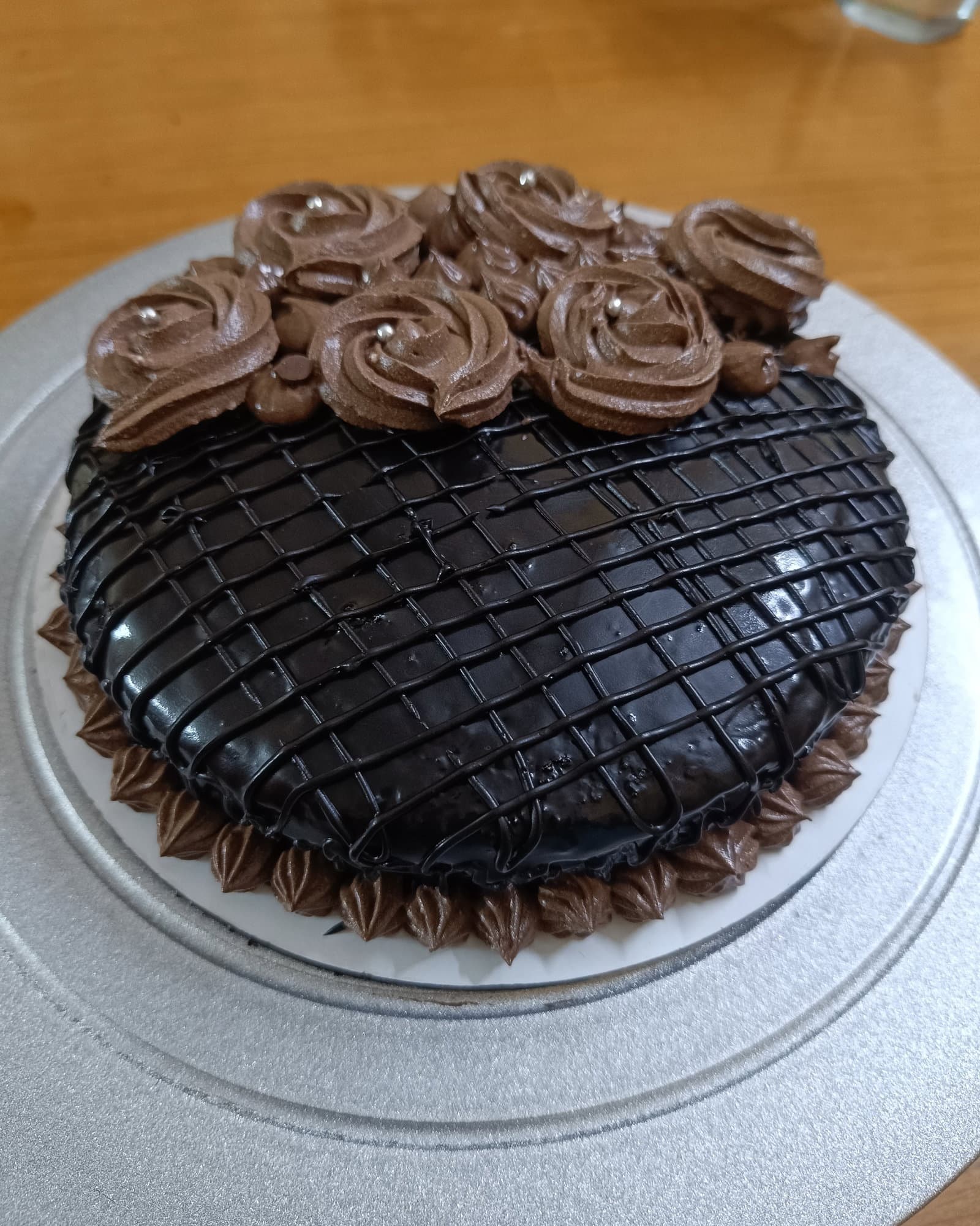 No Oven Chocolate Truffle Cake - Eggless recipe