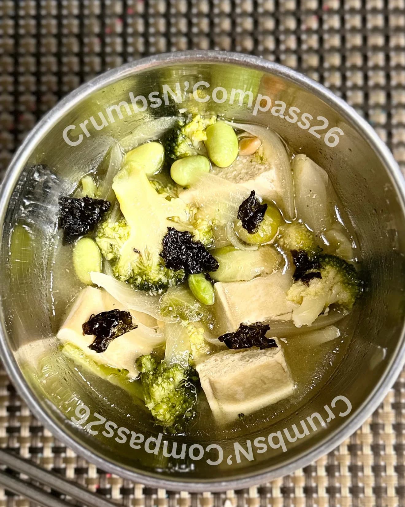 Easy Tofu Soup with Edamame and Broccoli recipe