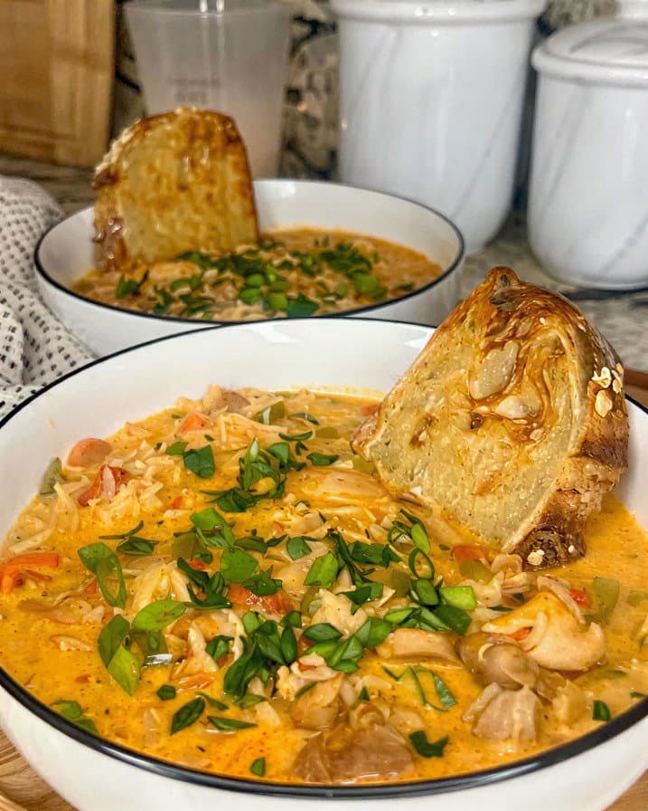 Cajun Inspired Chicken and Rice Soup recipe