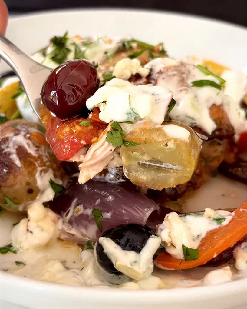 Greek Chicken Traybake recipe