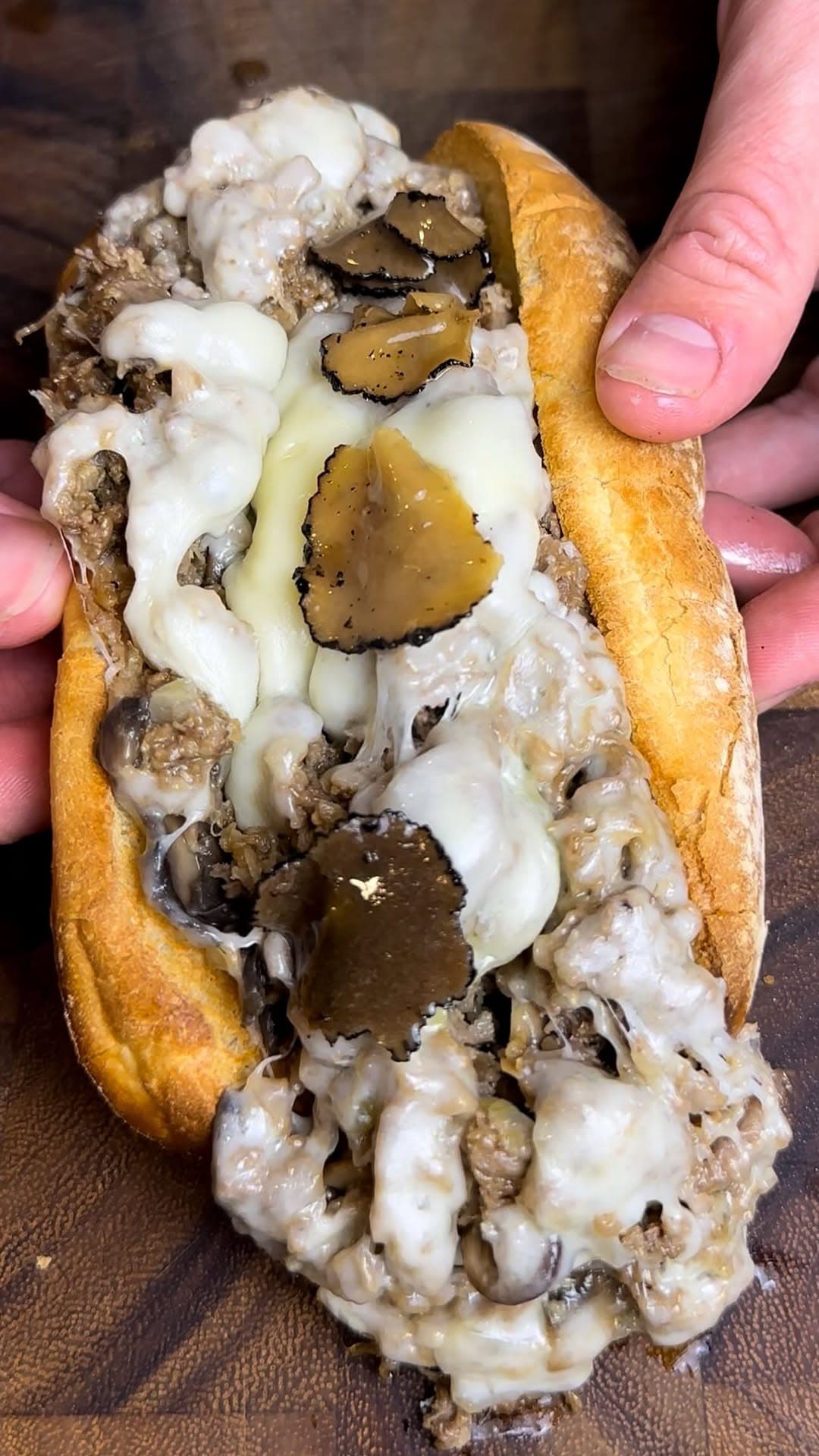 Truffle Mushroom Cheesesteak recipe