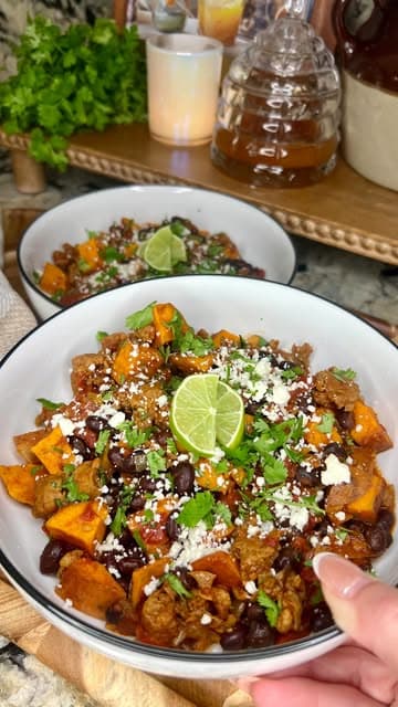 Sweet Potato Chorizo Skillet recipe