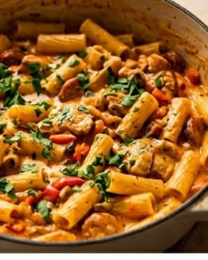 One Pot Creamy Cajun Chicken Pasta recipe