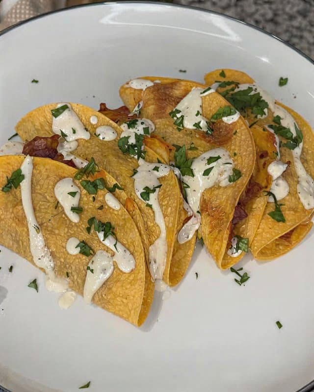 Crispy Baked BBQ Turkey Tacos recipe