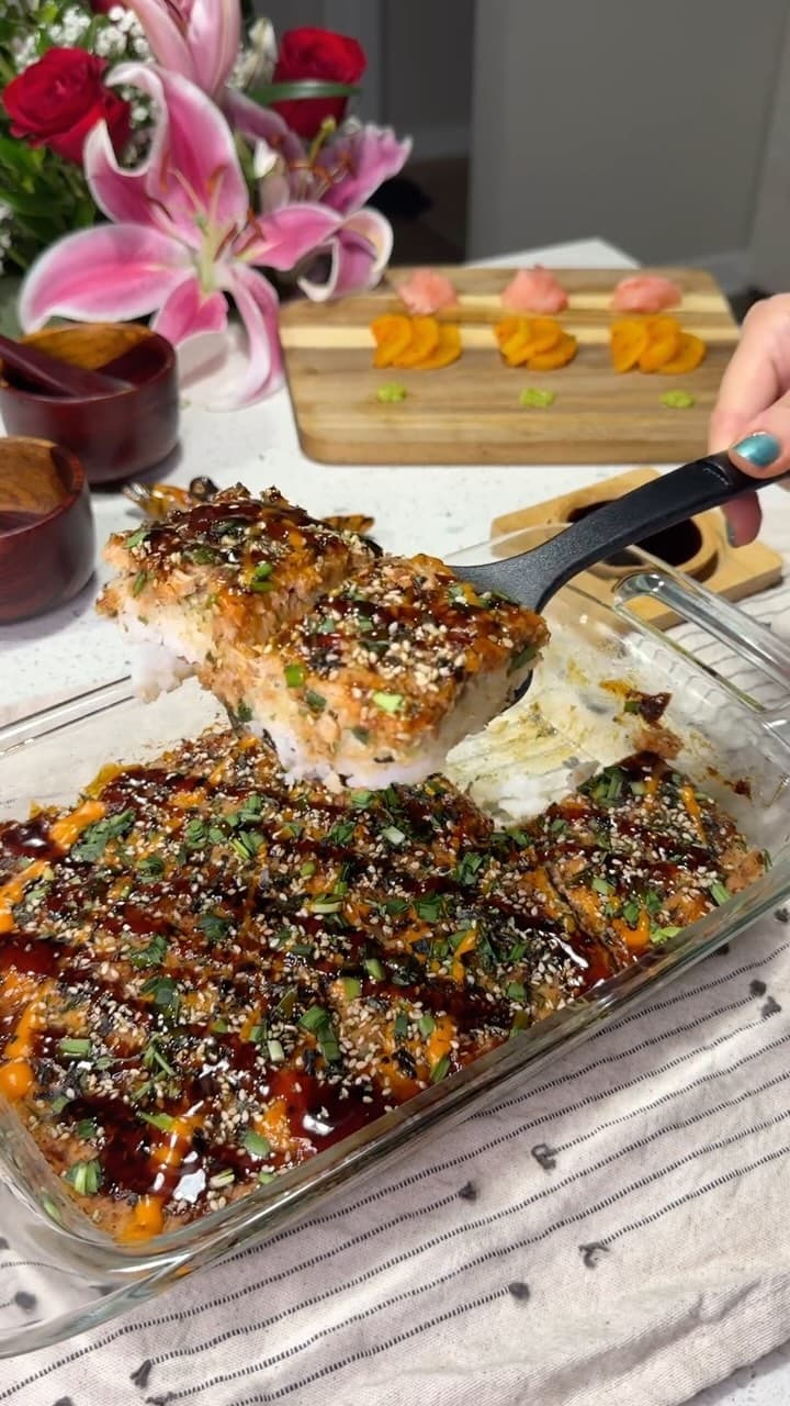 Easy Sushi Bake for Mother's Day recipe