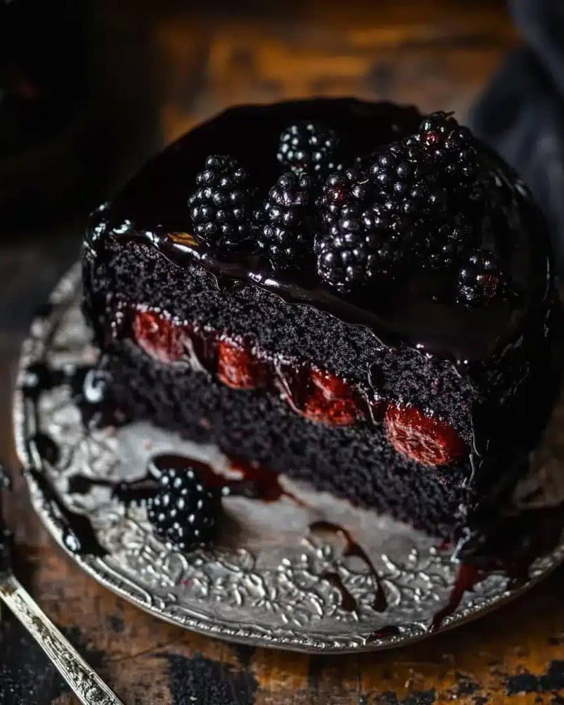 Black Velvet Halloween Cake recipe