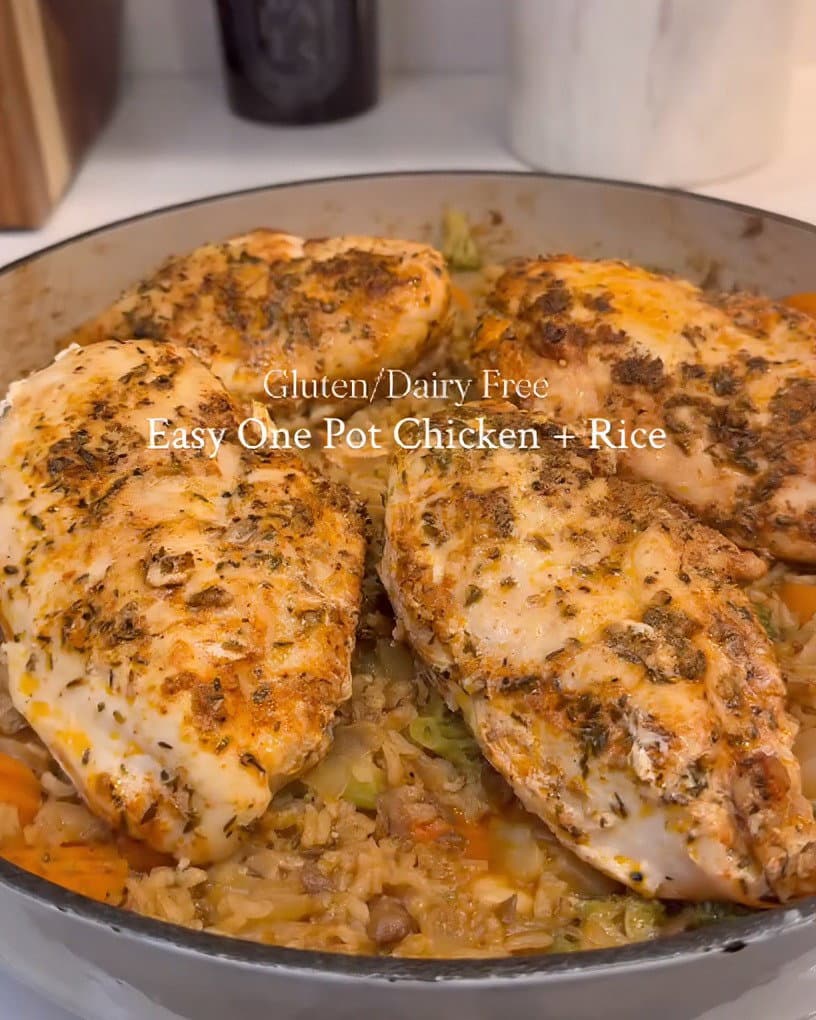GF/DF Easy One Pot Chicken and Rice recipe