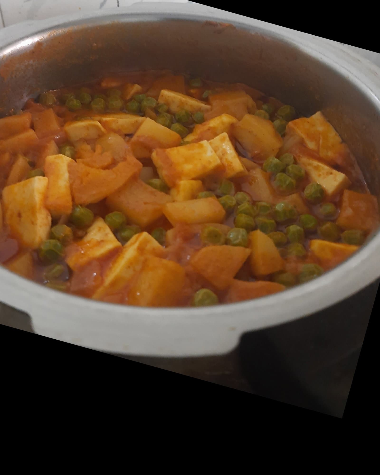 Peas , Potato and Paneer curry  recipe