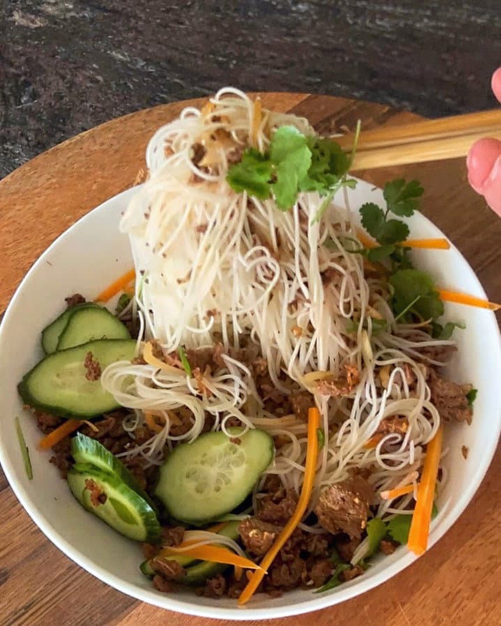 Beef Laab Vermicelli Salad recipe