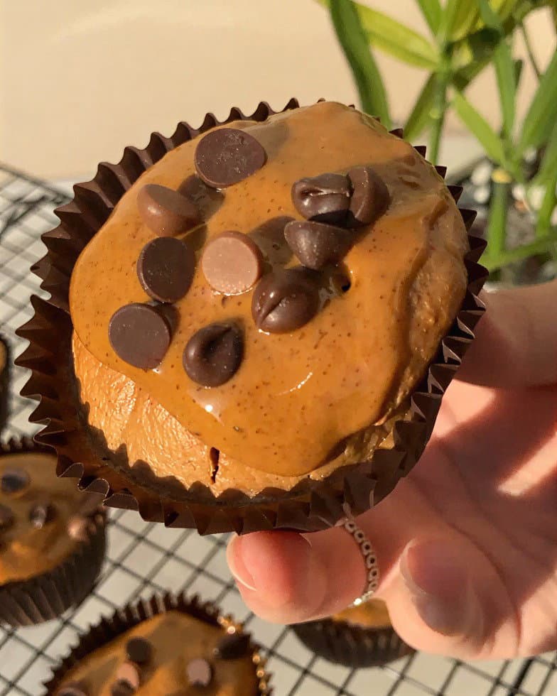 Oat Cupcakes with Almond Butter recipe