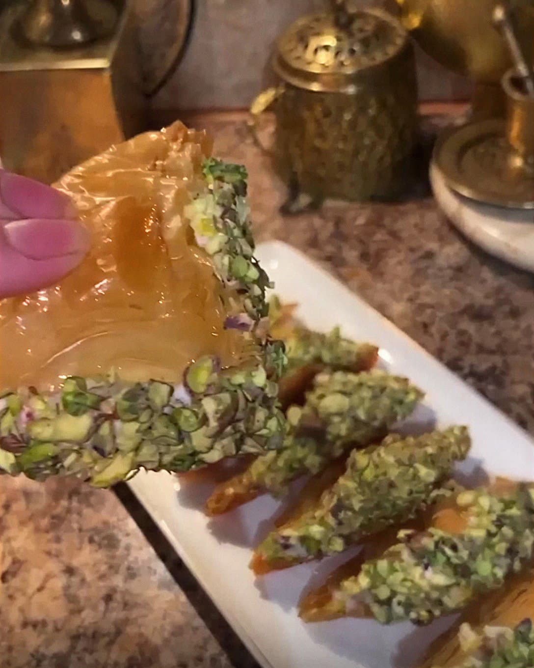 Warbat with Cream and Pistachios recipe