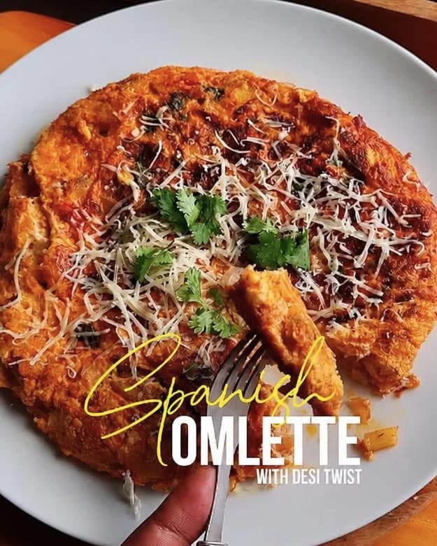 Spanish Omelette with Desi Twist recipe