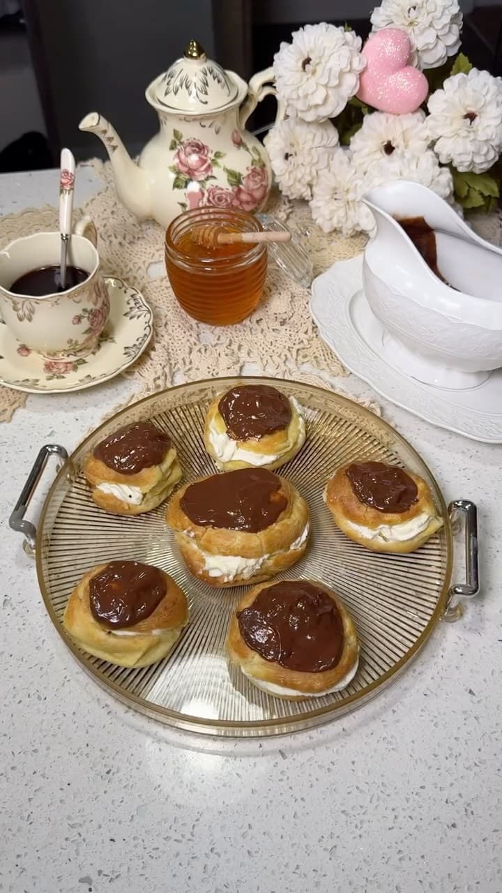 Homemade Profiteroles with Chocolate Sauce recipe