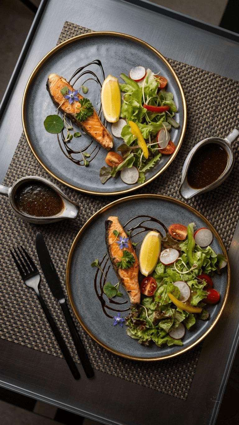 Fresh Salmon Salad with Japanese Dressing recipe