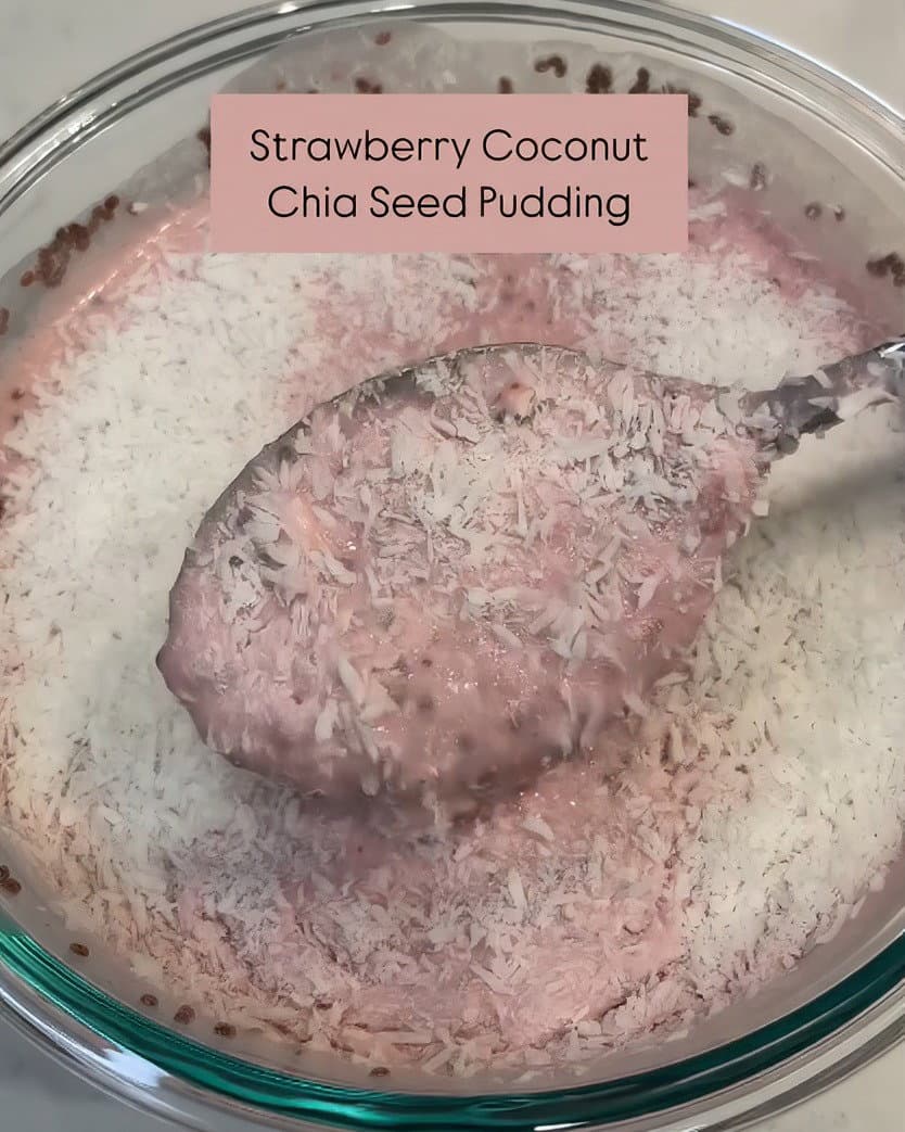 Strawberry Coconut Chia Seed Pudding recipe