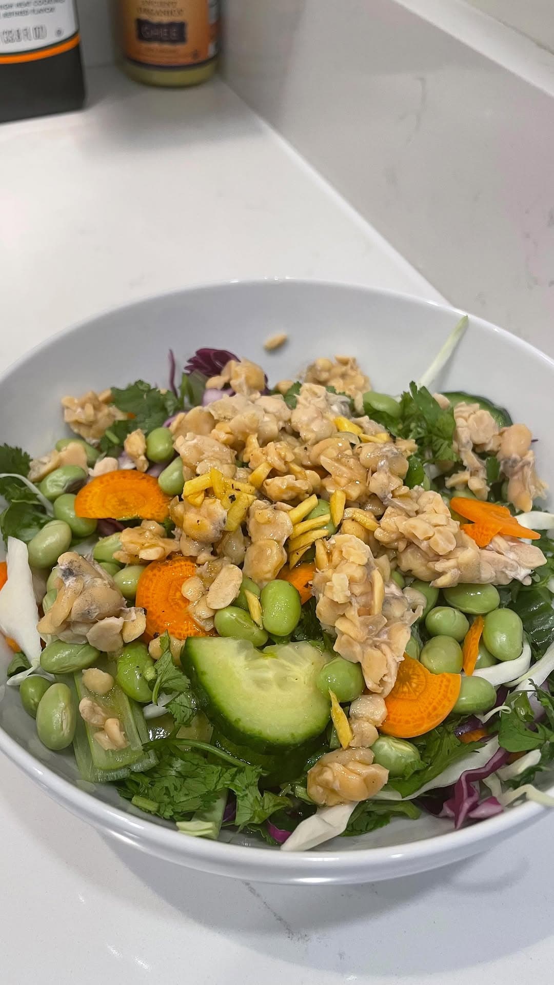 Nutrient Dense Crunchy Rainbow Salad with Honey Soy Dressing recipe