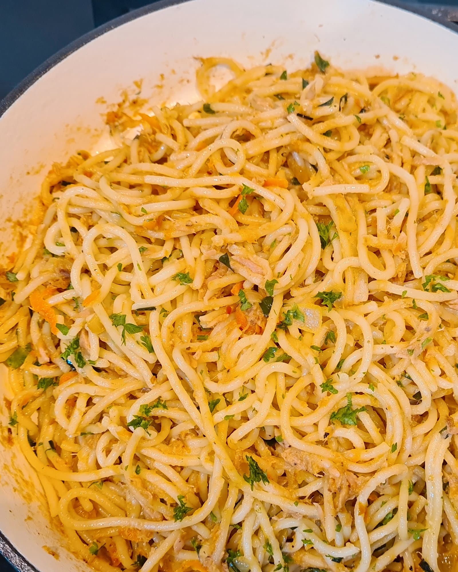 Sweet & Spicy Tuna Pasta recipe