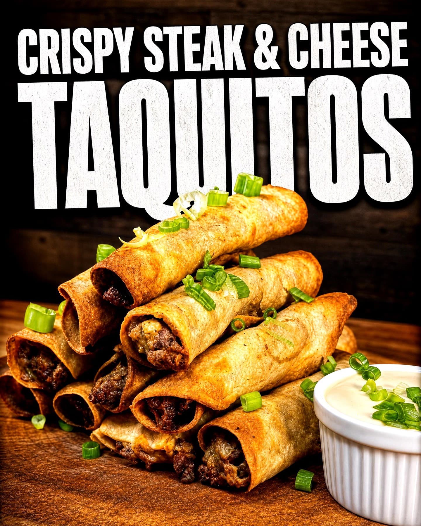 Crispy Steak & Cheese Taquitos recipe
