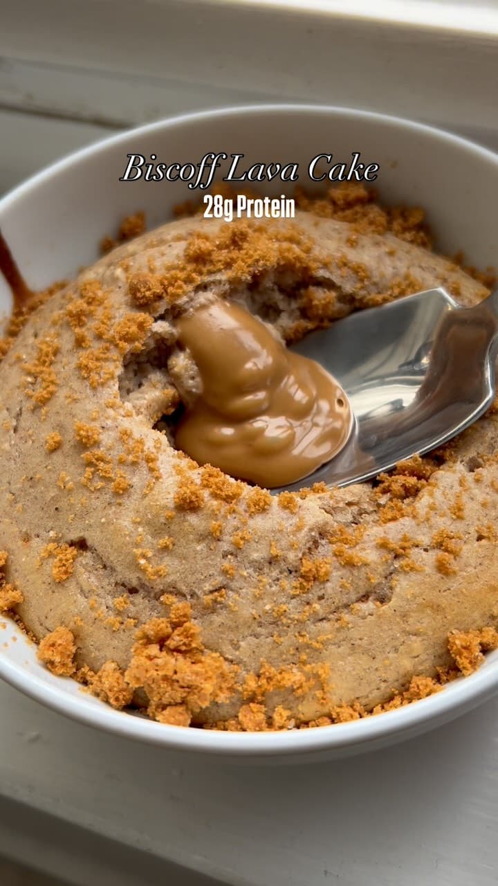 Protein Lava Cake with Biscoff Center recipe