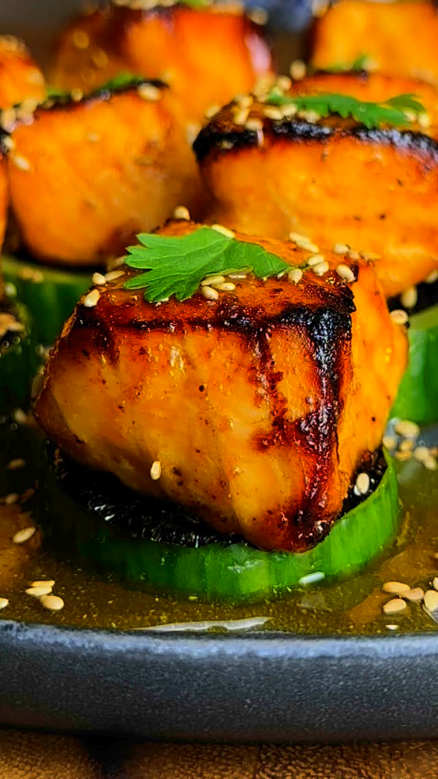 Hot Honey Salmon Bites recipe