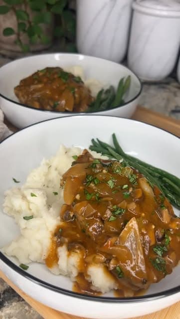 Juicy Pork Chops with Mushroom Gravy recipe